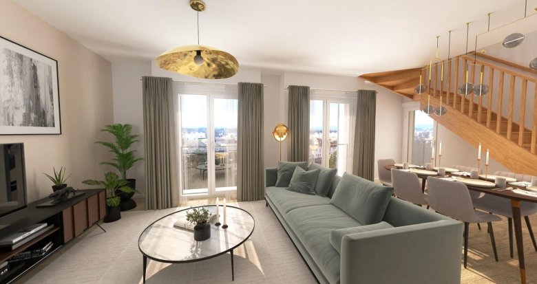 Achat / Vente appartement neuf Issy-les-Moulineaux à 4 min à pied du métro 13 (92130) - Réf. 9302